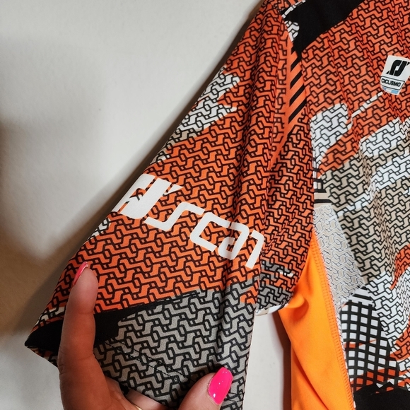 NWT SCAT Half Zip Cycling Jersey. Orange black. Men's size Large. - Picture 5 of 16